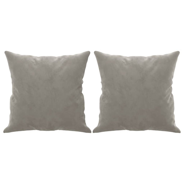 2-Sitzer-Sofa mit Kissen Hellgrau 140 cm Samt