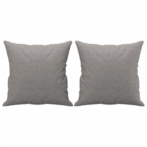 2-Sitzer-Sofa mit Kissen Hellgrau 120 cm Stoff
