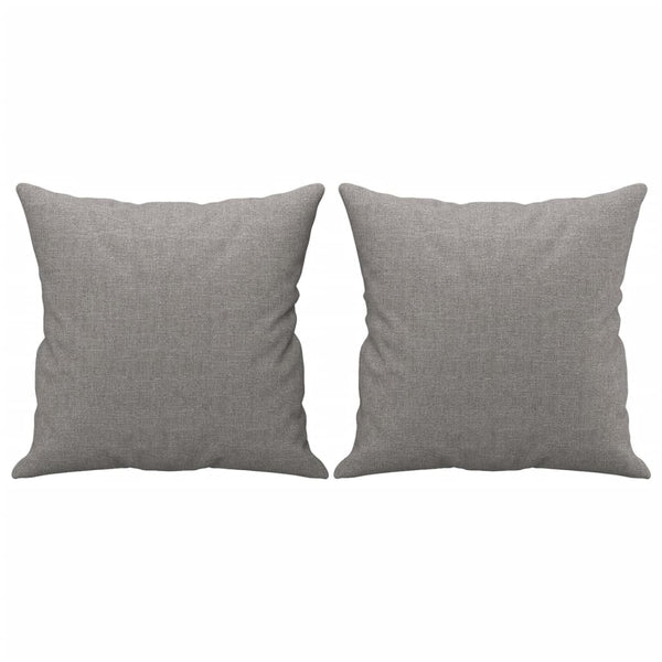 2-Sitzer-Sofa mit Kissen Hellgrau 120 cm Stoff