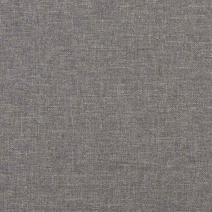 3-Sitzer-Sofa mit Hocker Hellgrau 210 cm Stoff