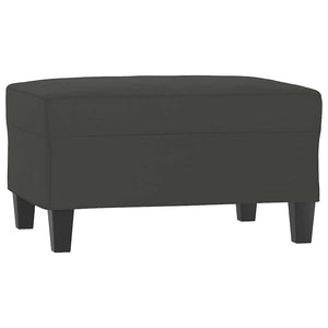 3-Sitzer-Sofa mit Hocker Dunkelgrau 210 cm Mikrofasergewebe