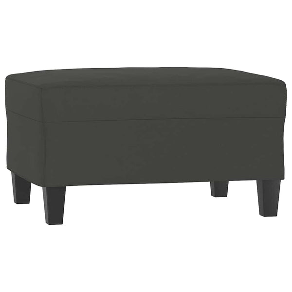 3-Sitzer-Sofa mit Hocker Dunkelgrau 210 cm Mikrofasergewebe