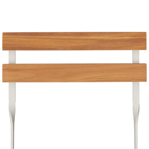 7-tlg. Bistro-Set Klappbar Massivholz Akazie und Stahl
