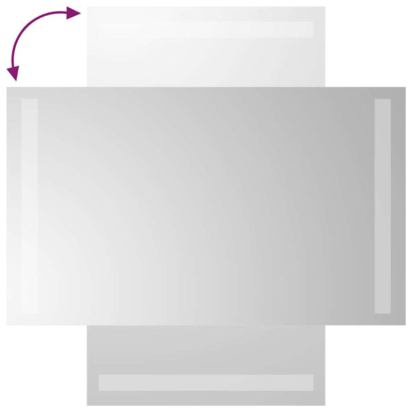 vidaXL Miroir de salle de bain LED 30x60 cm
