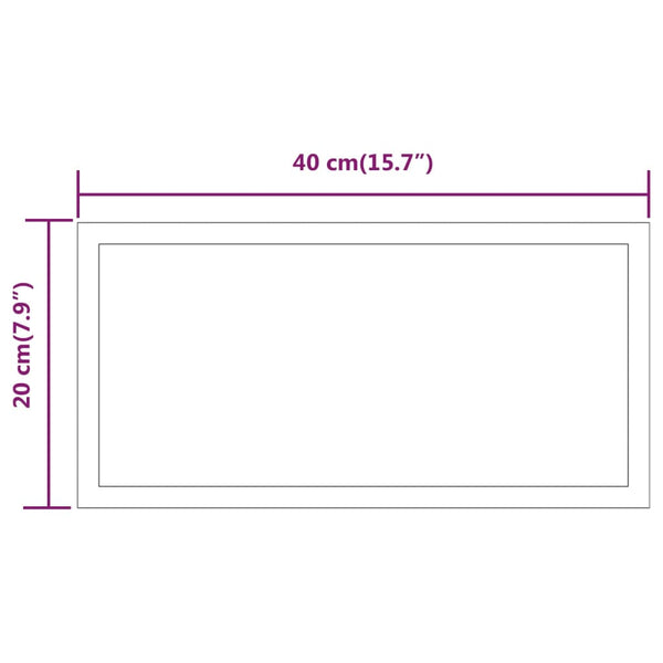 LED-Badspiegel 20x40 cm