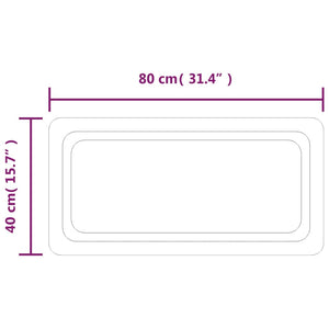 vidaXL Miroir de salle de bain LED 40x80 cm