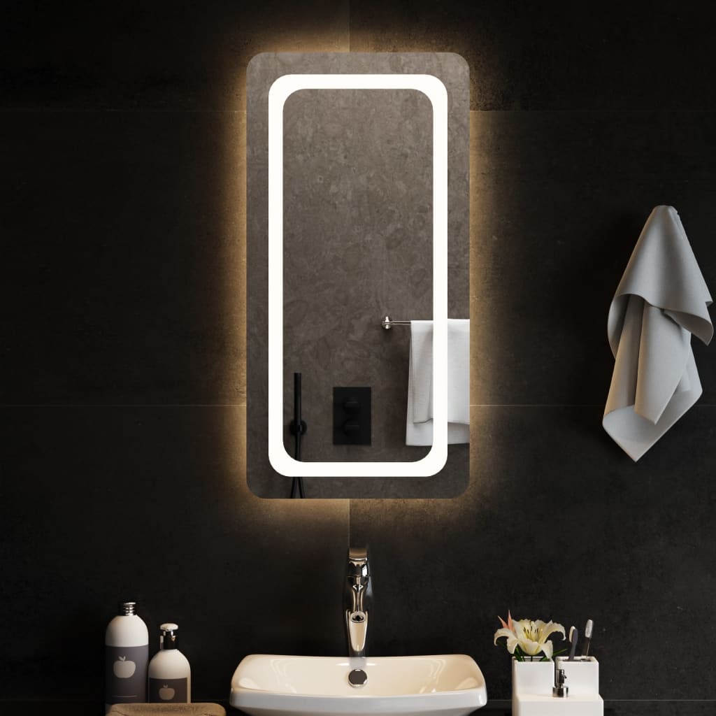 vidaXL Miroir de salle de bain LED 40x80 cm