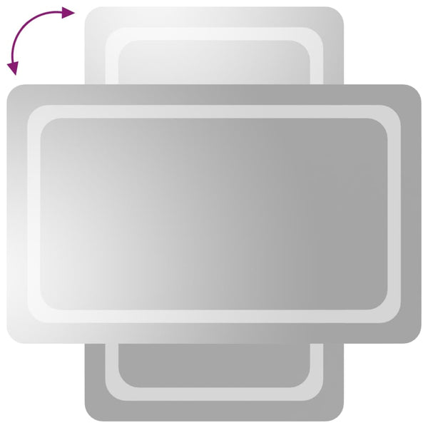 vidaXL Miroir de salle de bain LED 50x80 cm