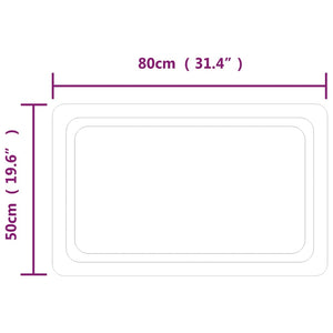 vidaXL Miroir de salle de bain LED 50x80 cm