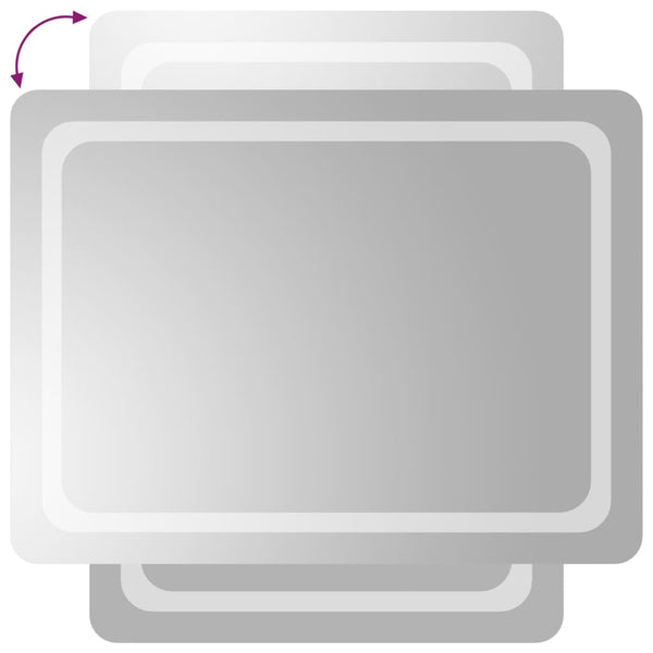 vidaXL Miroir de salle de bain LED 60x80 cm