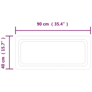 LED-Badspiegel 40x90 cm