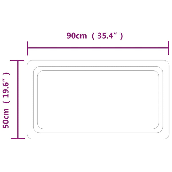 LED-Badspiegel 50x90 cm