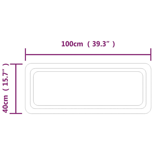LED-Badspiegel 40x100 cm