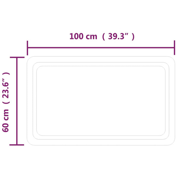 vidaXL Miroir de salle de bain LED 60x100 cm