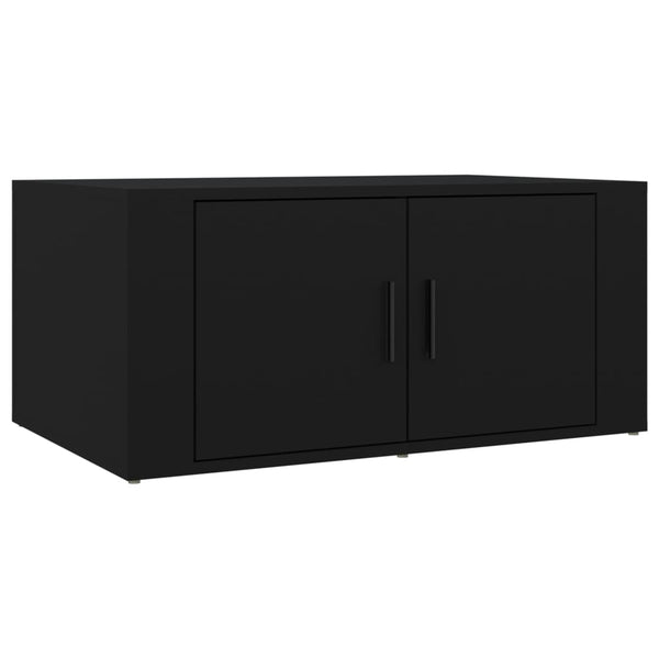 Schwarzer Couchtisch 80x50 cm
