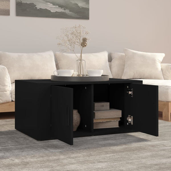 Schwarzer Couchtisch 80x50 cm