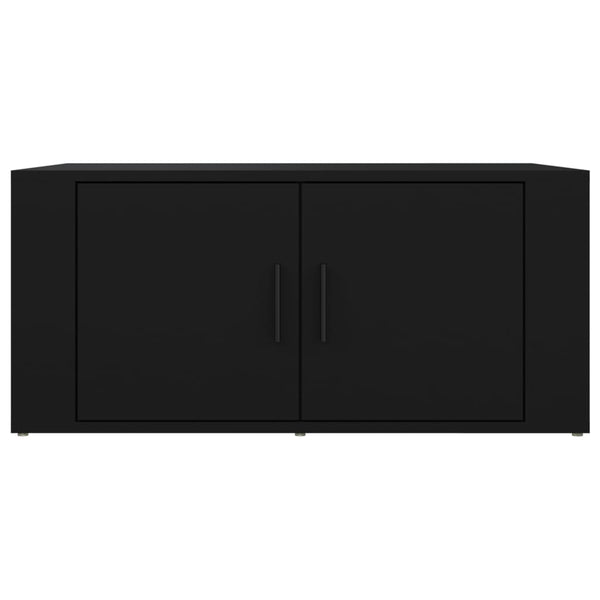 Schwarzer Couchtisch 80x50 cm