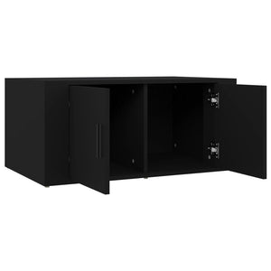 Schwarzer Couchtisch 80x50 cm