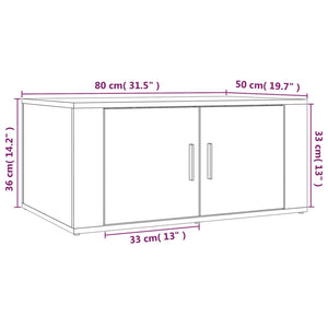 Schwarzer Couchtisch 80x50 cm