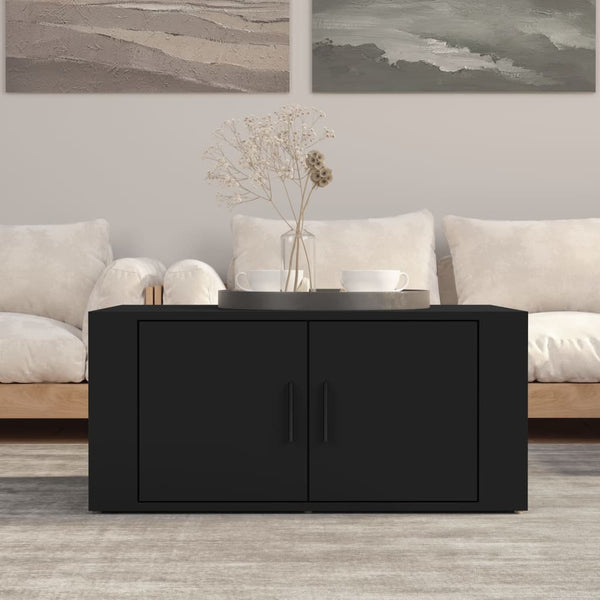 Schwarzer Couchtisch 80x50 cm