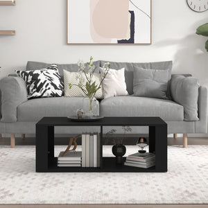 Schwarzer Couchtisch 100x50 cm