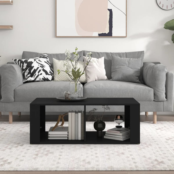Schwarzer Couchtisch 100x50 cm