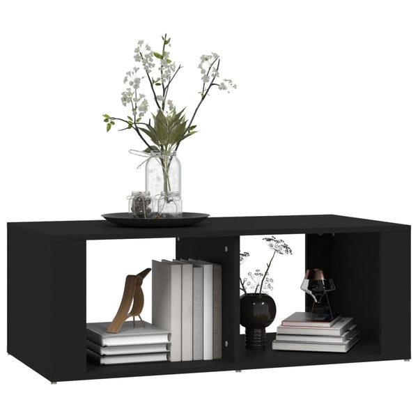 Schwarzer Couchtisch 100x50 cm