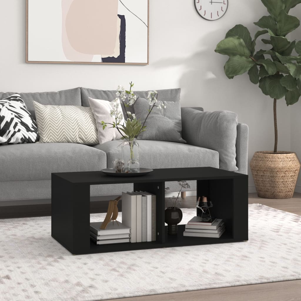 Schwarzer Couchtisch 100x50 cm