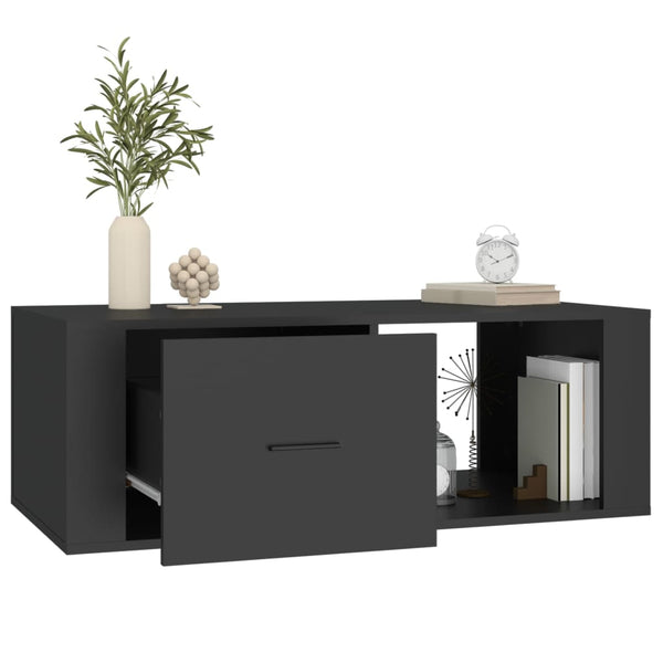 Schwarzer Couchtisch 100x50,5 cm