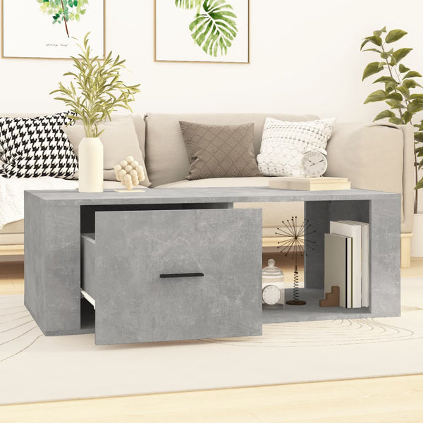Betongrauer Couchtisch 100x50,5 cm