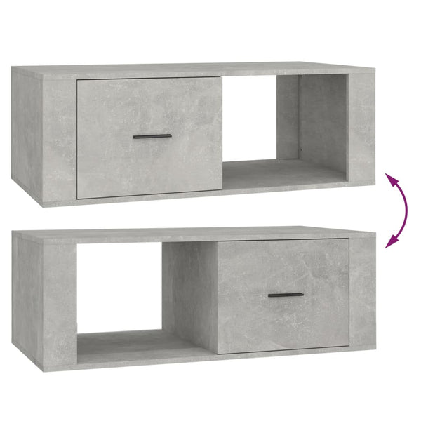 Betongrauer Couchtisch 100x50,5 cm