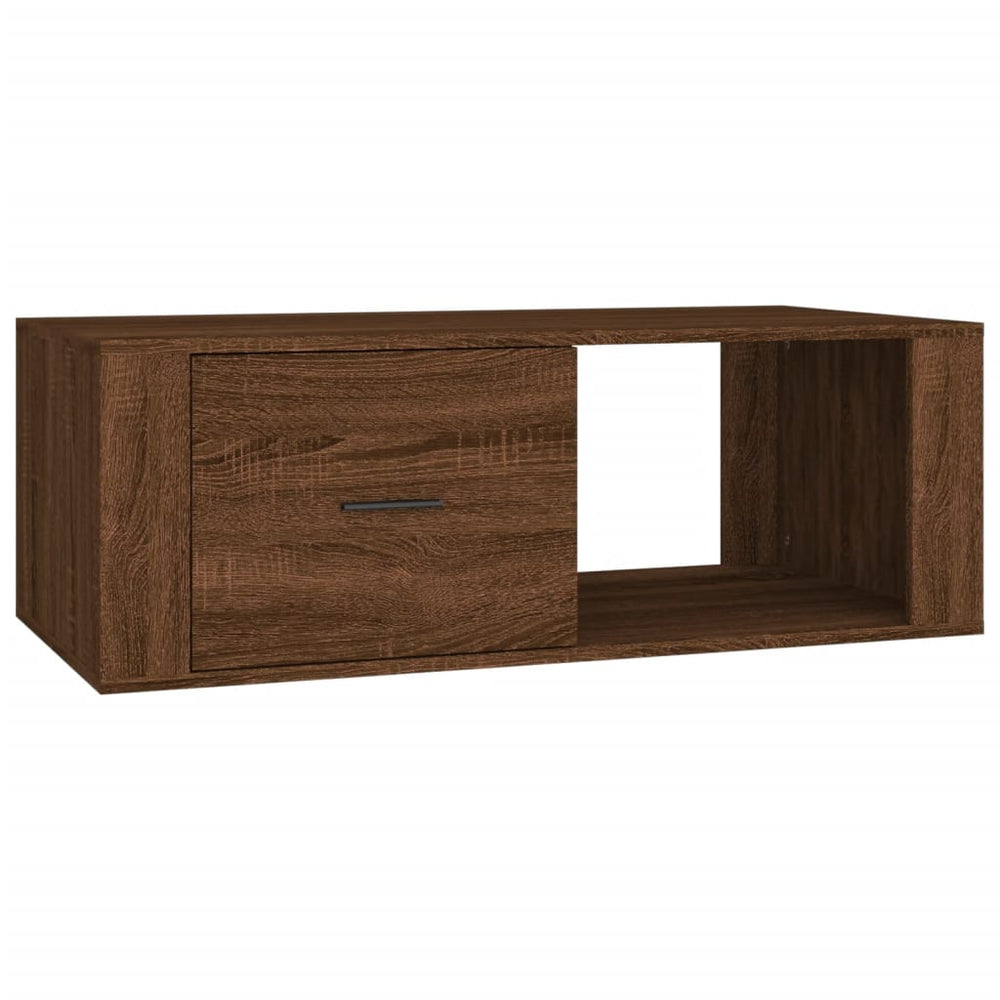 vidaXL Coffee Table Brown Oak-look 100x50.5x35 cm Engineered Wood