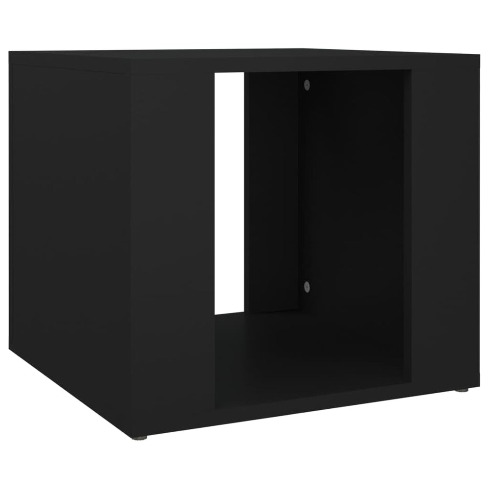 vidaXL Bedside Cabinet Black 41x40x36 cm Engineered Wood