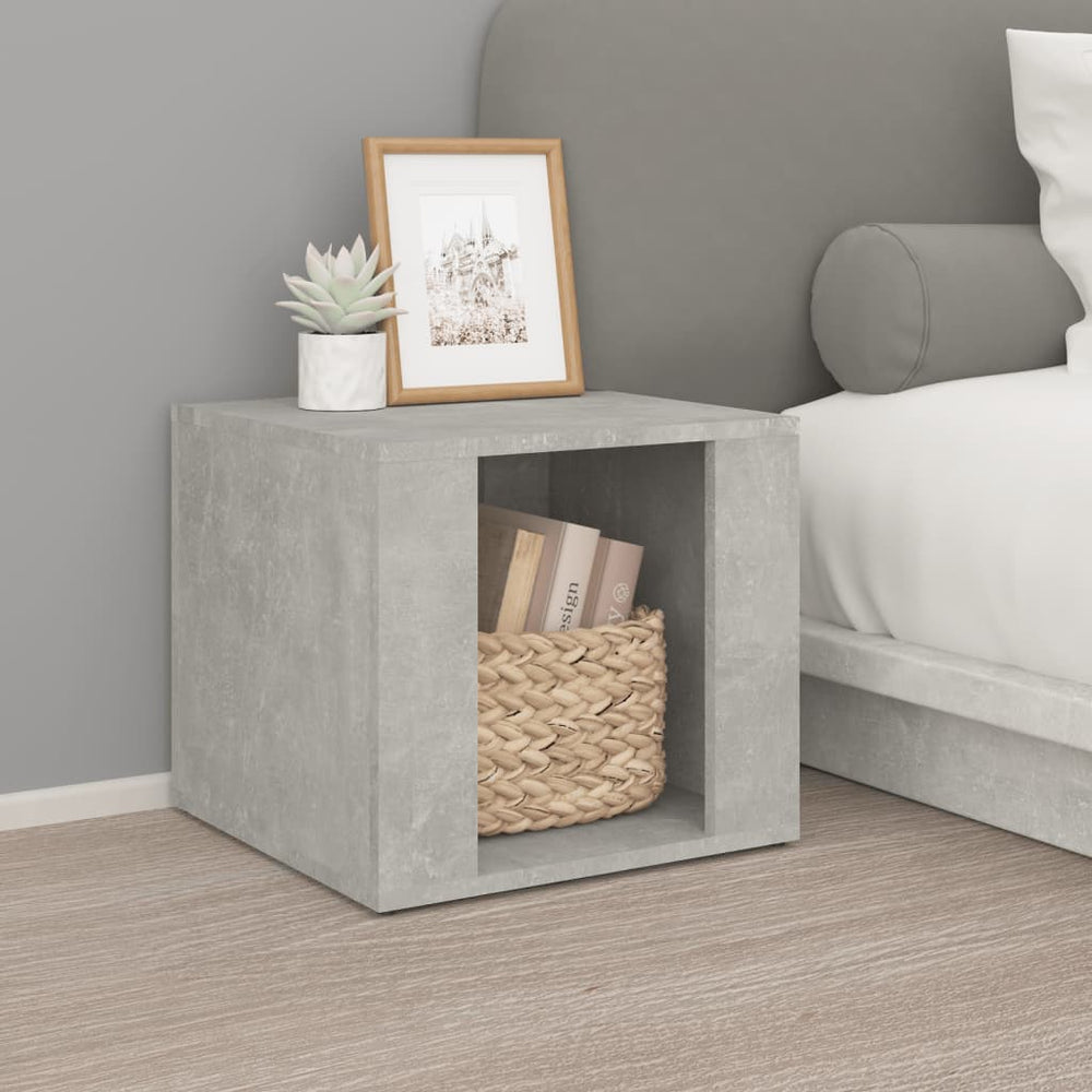 vidaXL Nightstand Concrete Gray 41x40x36 cm Engineered Wood
