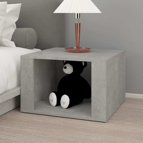Betongrauer Nachttisch 57x55x36 cm
