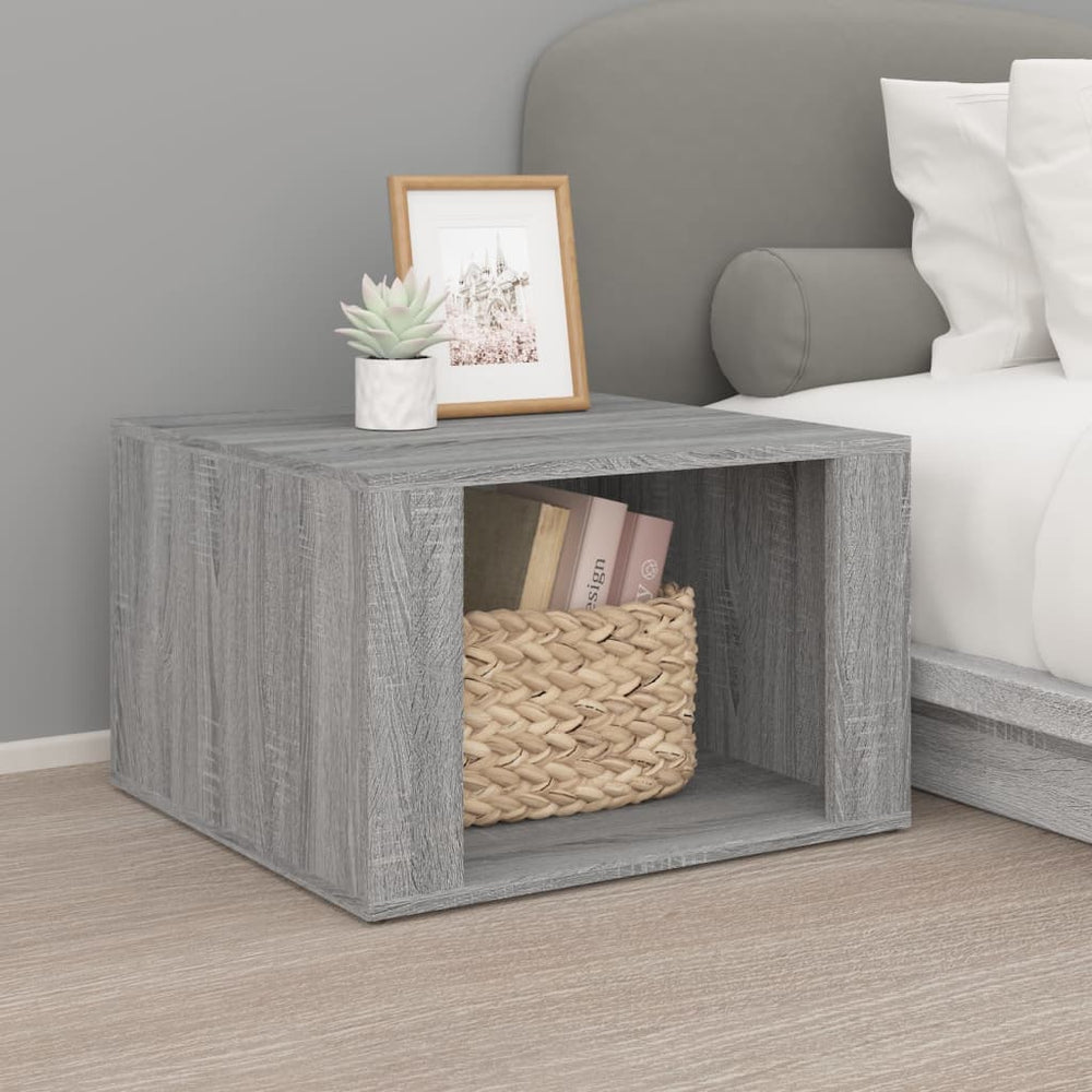 vidaXL Nightstand Grey Sonoma 57x55x36 cm Engineered Wood
