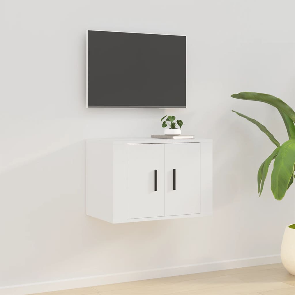Weiße TV-Wandkonsole 57 cm