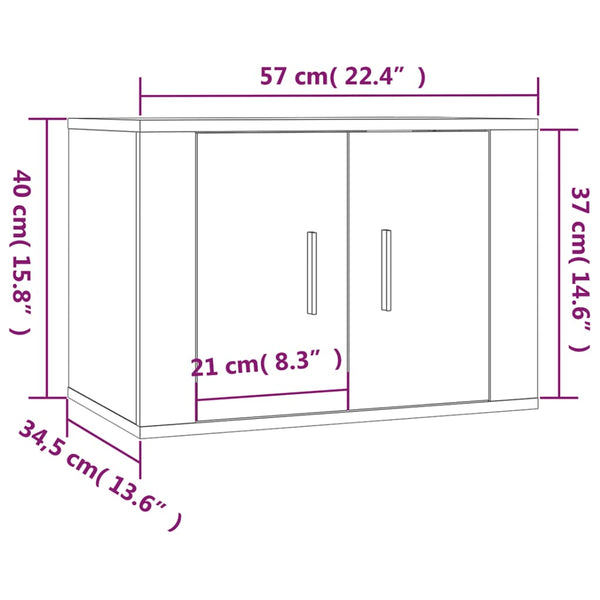 TV-Wandschrank Räuchereiche 57 cm