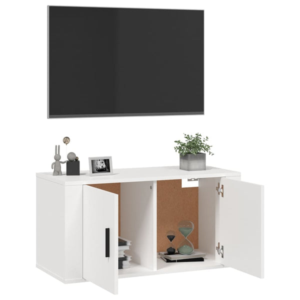 TV-Wandschrank Weiß 80 cm