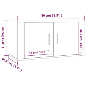 TV-Wandschrank Weiß 80 cm