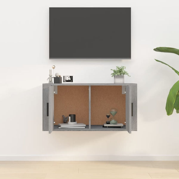 TV-Wandschrank Grau Sonoma 80 cm