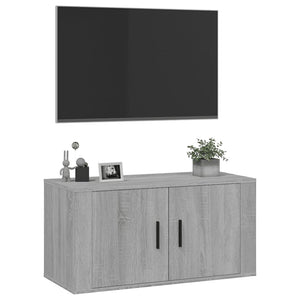 TV-Wandschrank Grau Sonoma 80 cm