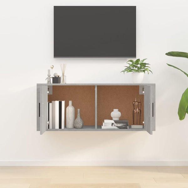 TV-Wandschrank, Betongrau, 100 cm