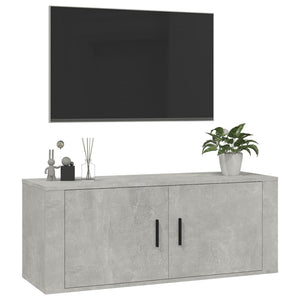 TV-Wandschrank, Betongrau, 100 cm