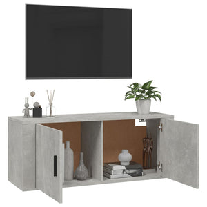 TV-Wandschrank, Betongrau, 100 cm