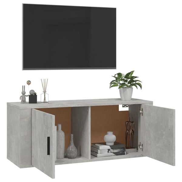 TV-Wandschrank, Betongrau, 100 cm