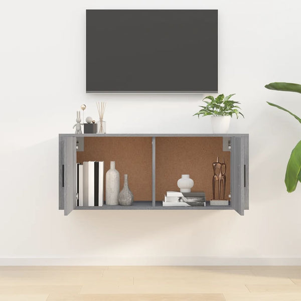 TV-Wandschrank Grau Sonoma 100 cm