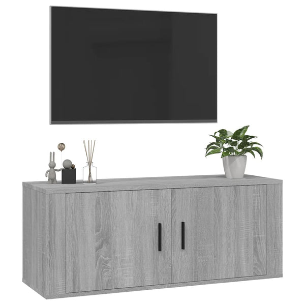 TV-Wandschrank Grau Sonoma 100 cm