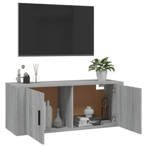 TV-Wandschrank Grau Sonoma 100 cm