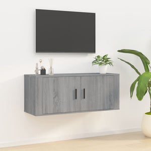 TV-Wandschrank Grau Sonoma 100 cm